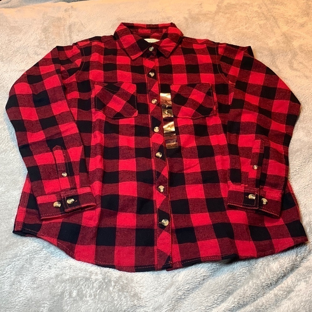 Nwt Real Work Wear Plaid Flannel Shirt
